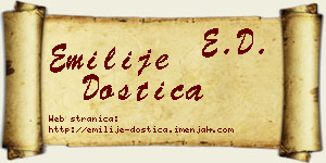 Emilije Dostica vizit kartica